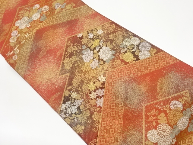 JAPANESE FUKURO OBI / WOVEN FLOWERS